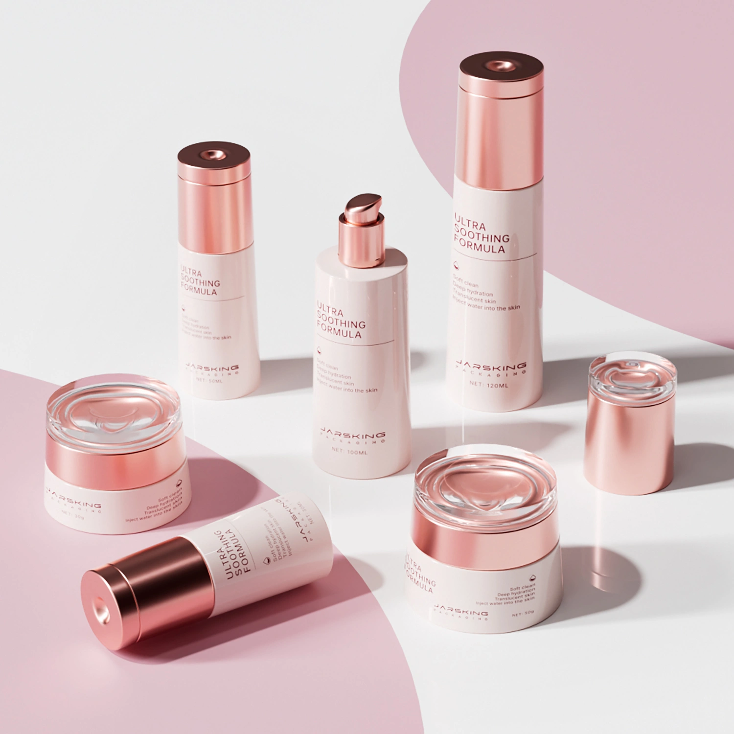 Luxury Skincare Packaging Custom Bottles with Pumps